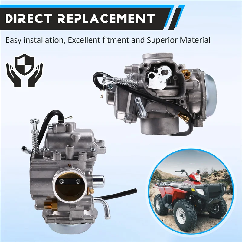 

For Polaris Ranger 400 425 500 Motorcycle Carburetor 34Mm PD34J Fits 2X4 4X4 Models Including MAGNUM 325 330 550
