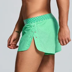 SEOBEAN-pantalones cortos de algodón 100% para hombre, bañadores a rayas, cómodos, sexys, para el hogar