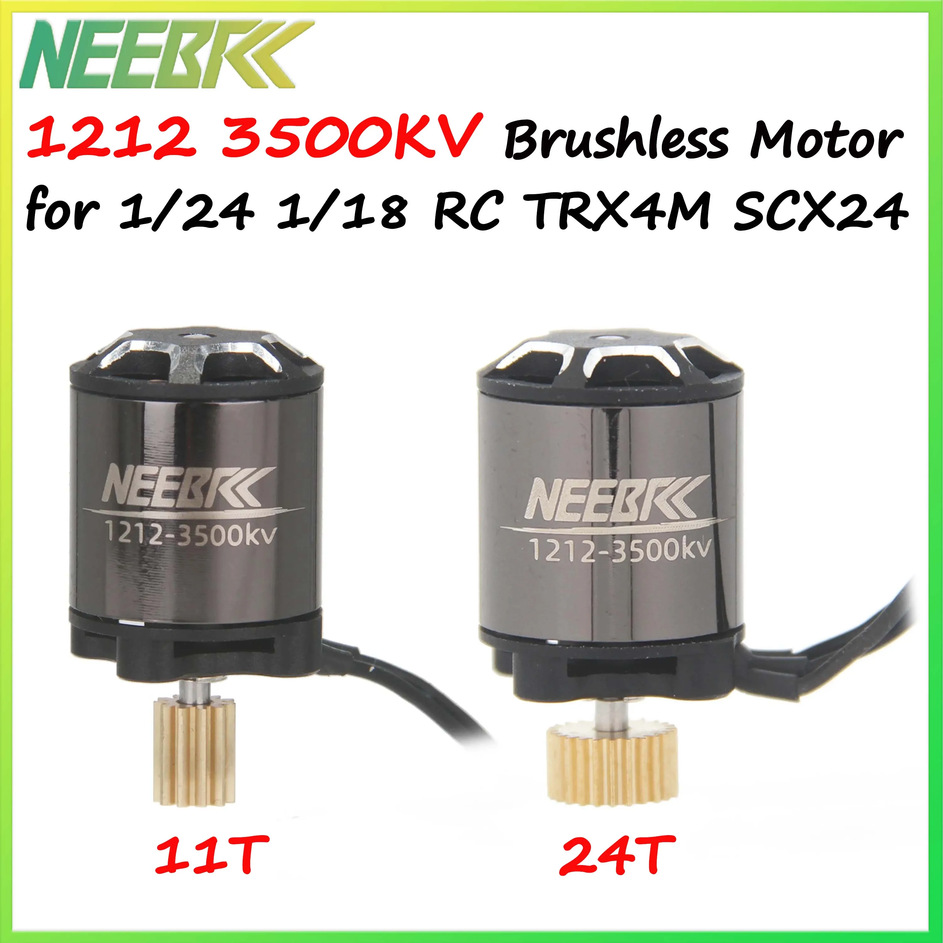 

1/24 RC SCX24 TRX4M 1212 3500KV 11T 24T Gear Outrunner Бесщеточный двигатель для альпинистского гусеничного автомобиля, детали для обновления грузовика