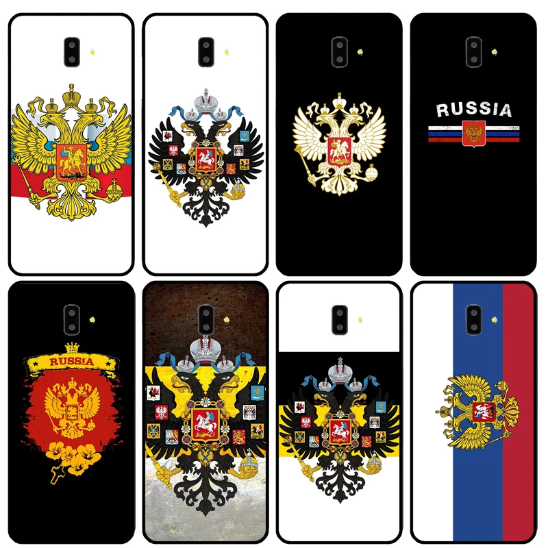 Russia Flag Coat Of Arms Case For Samsung J5 J3 J7 J1 A3 A5 2016 2017 J4 J6 Plus A6 A8 A7 A9 J8 2018 Coque Fundas