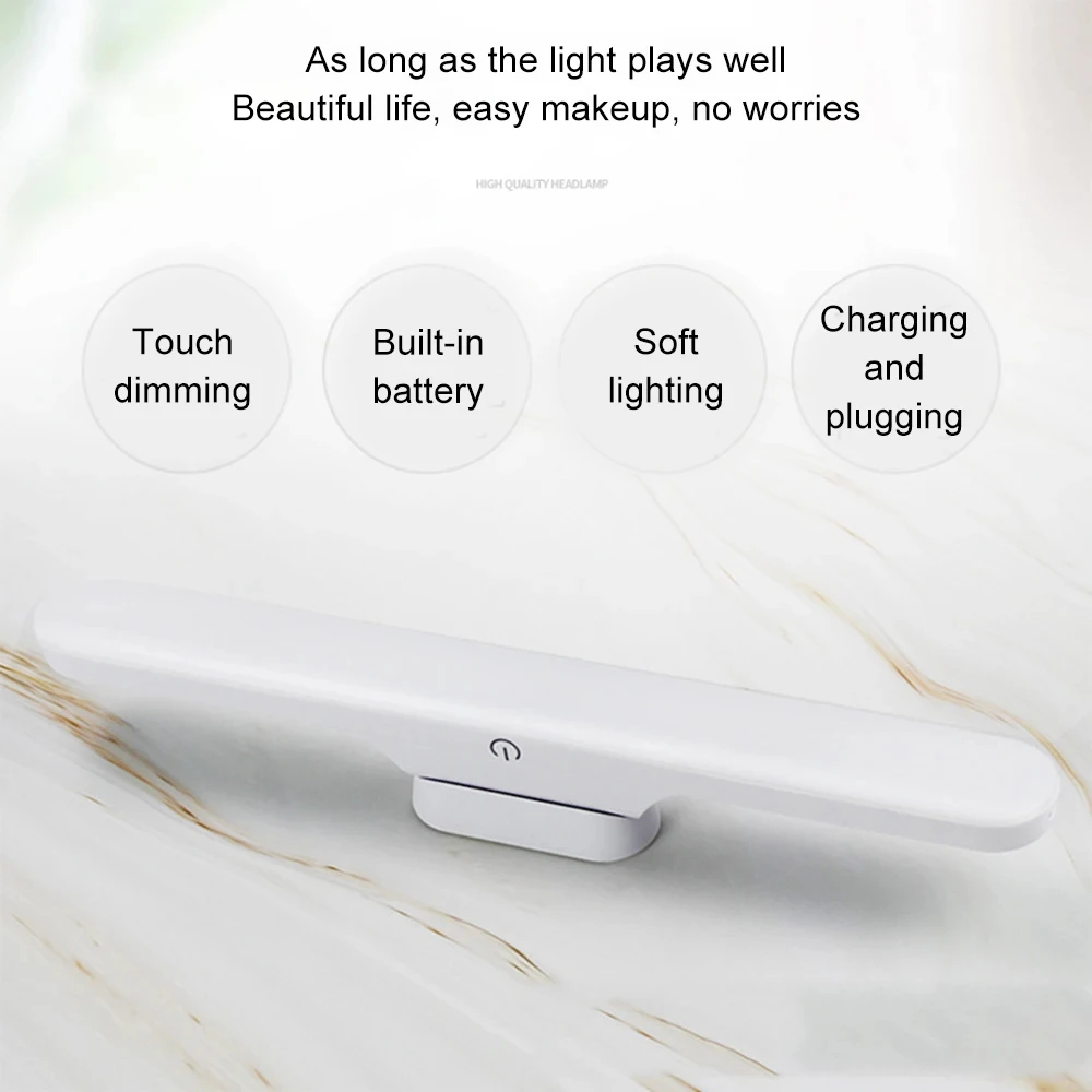 Imagem -05 - Usb Recarregável Gabinete Luz Pendurado Magnético Quarto Noite Luz Lâmpada de Leitura Stepless Escurecimento Armário Luz Cores