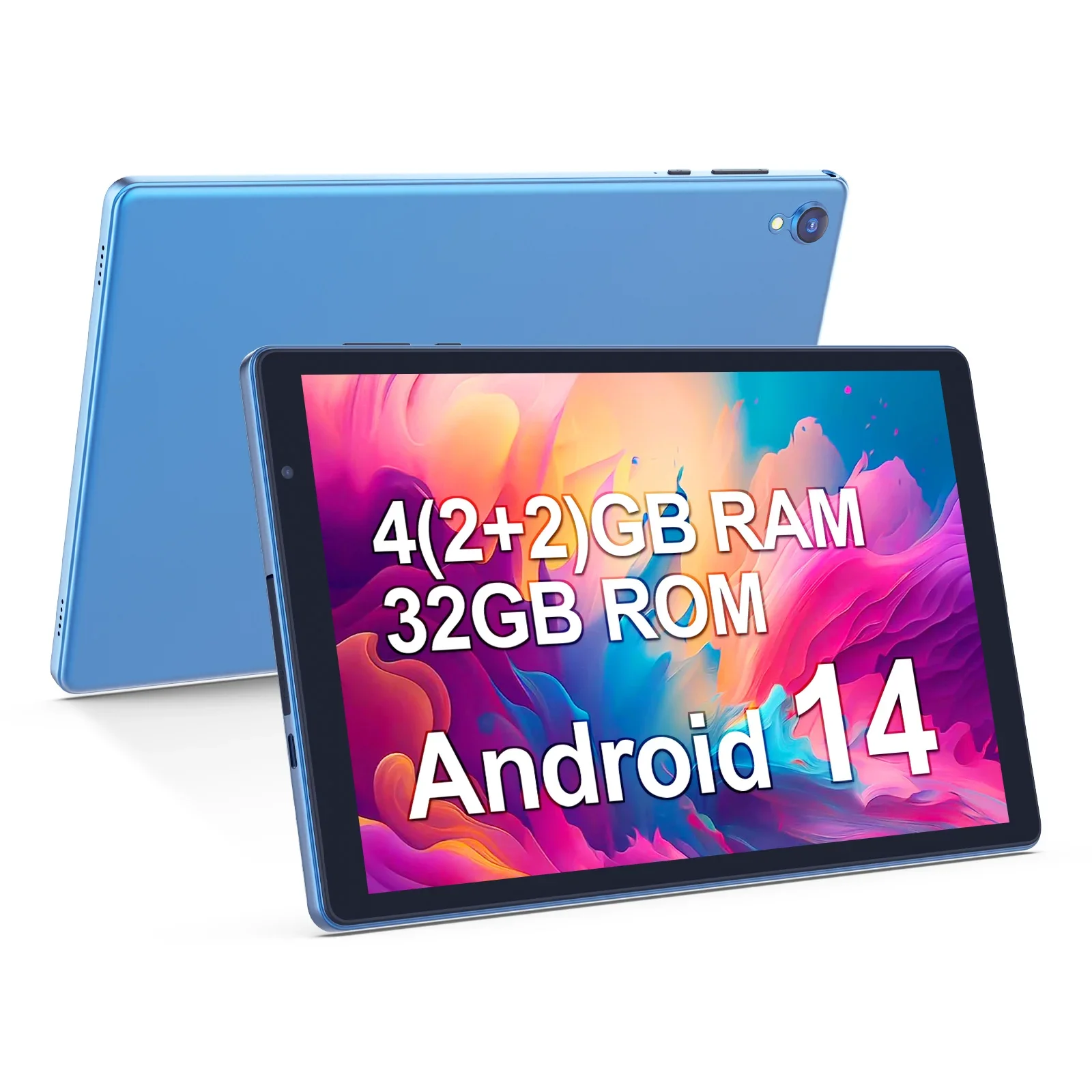 تابلت Android 14، شاشة عالية الدقة مقاس 10 بوصات، معتمدة من GMS، معالج رباعي النواة، ذاكرة وصول عشوائي 4 (2+2) جيجابايت، تخزين داخلي 32 جيجابايت، يدعم WiFi #1