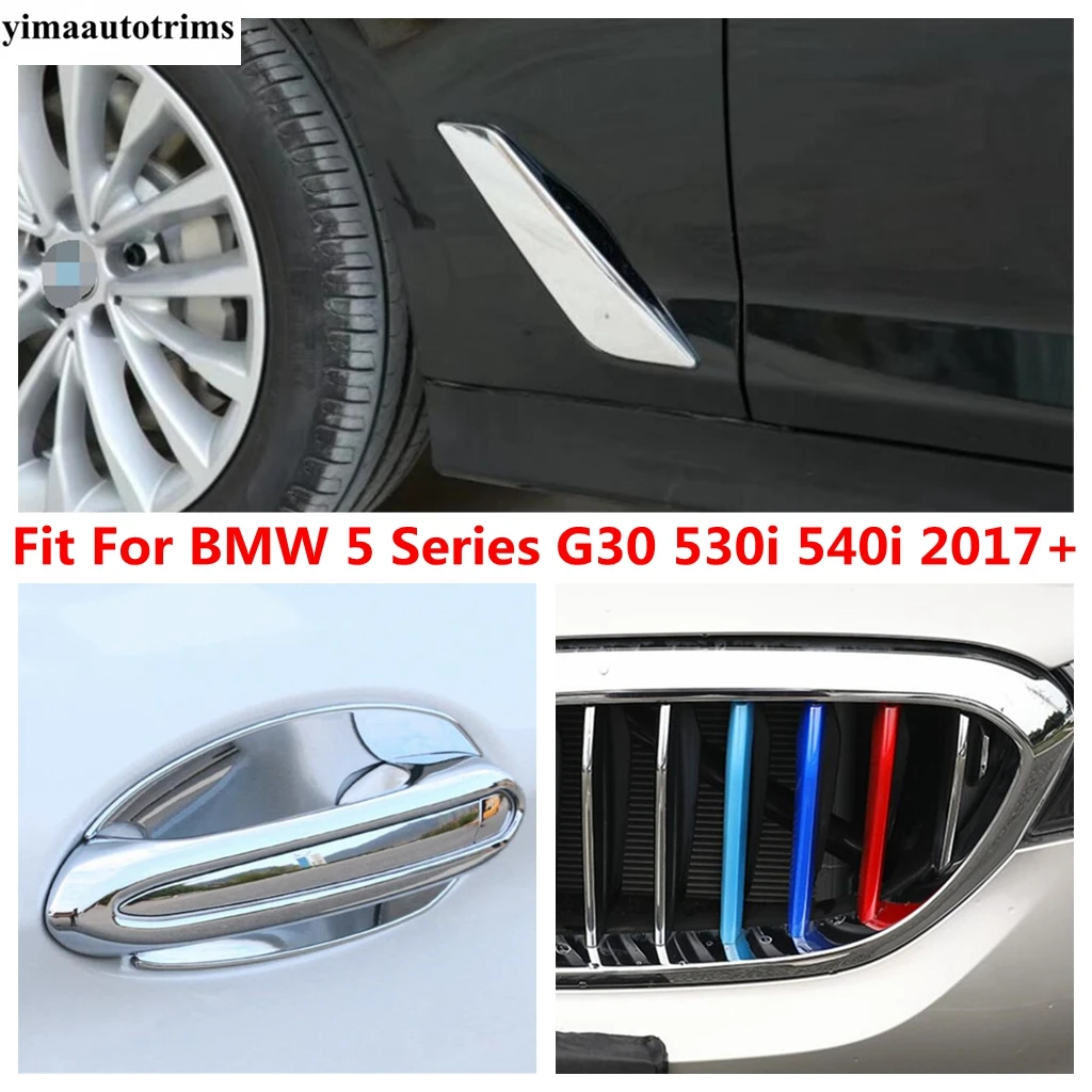 

Door Handle Bowl / Body Air Flow Vent / Grille Tricolor Strip Cover Trim Accessories For BMW 5 Series Sedan G30 530I 2017 - 2023