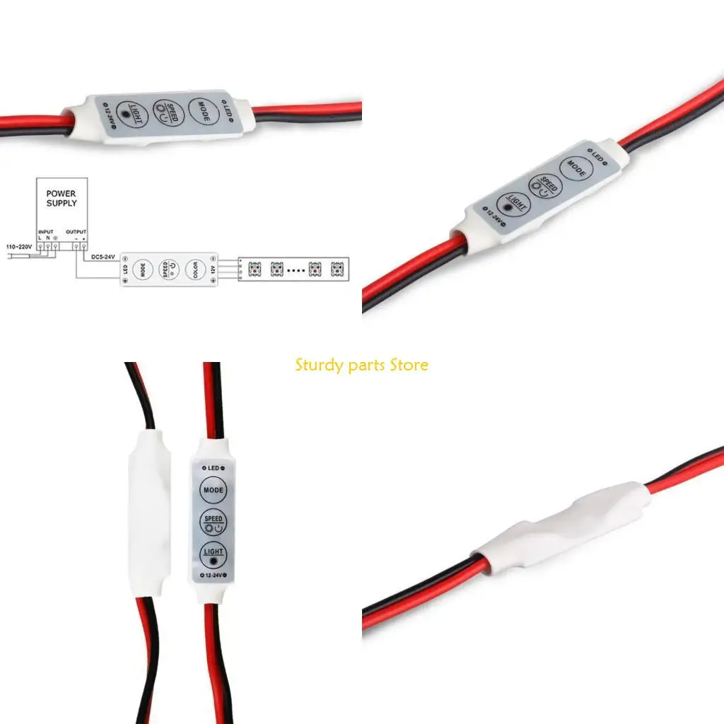 97QC وحدة تحكم لخاصية تخفيض الإضاءة متعددة الوظائف 8 مستويات لتعديل السطوع و3 أزرار