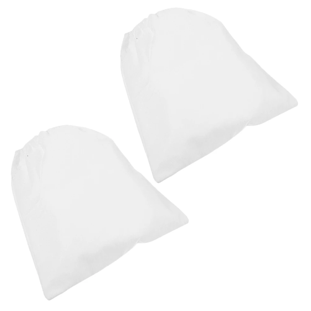 

2pcs Dust Collector Bags White Reusable Suction Filter For Manicure Tools Nail Art Equipment Salon Home Use Vacuum Replacement