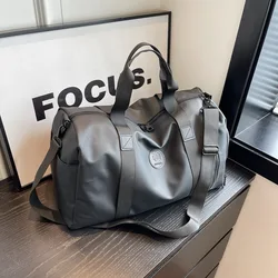 Bolsa de equipaje de gran capacidad para viaje, bolsa de lona ligera y versátil, bolsa de Fitness portátil