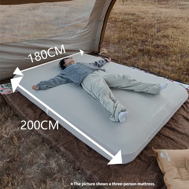 MOUNTAINHIKER Automatic Mattress 20cm High Resilience Outdoor Camping Inflation Bed Self-Driving Travel Mattress with Storage Ba