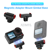 Sunnylife Magnetic Quick Release Adapter Mount Gimbal Base for DJI Osmo 360/Osmo Nano/Action 5 Pro/4/3/2 Camera Accessories