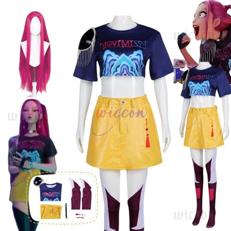 2025 شيطان الصيادين ميرا تأثيري KPOP البصرية فتاة الرصاص راقصة تأثيري الزي الملون حفلة الهالوين مثير الزي للمرأة