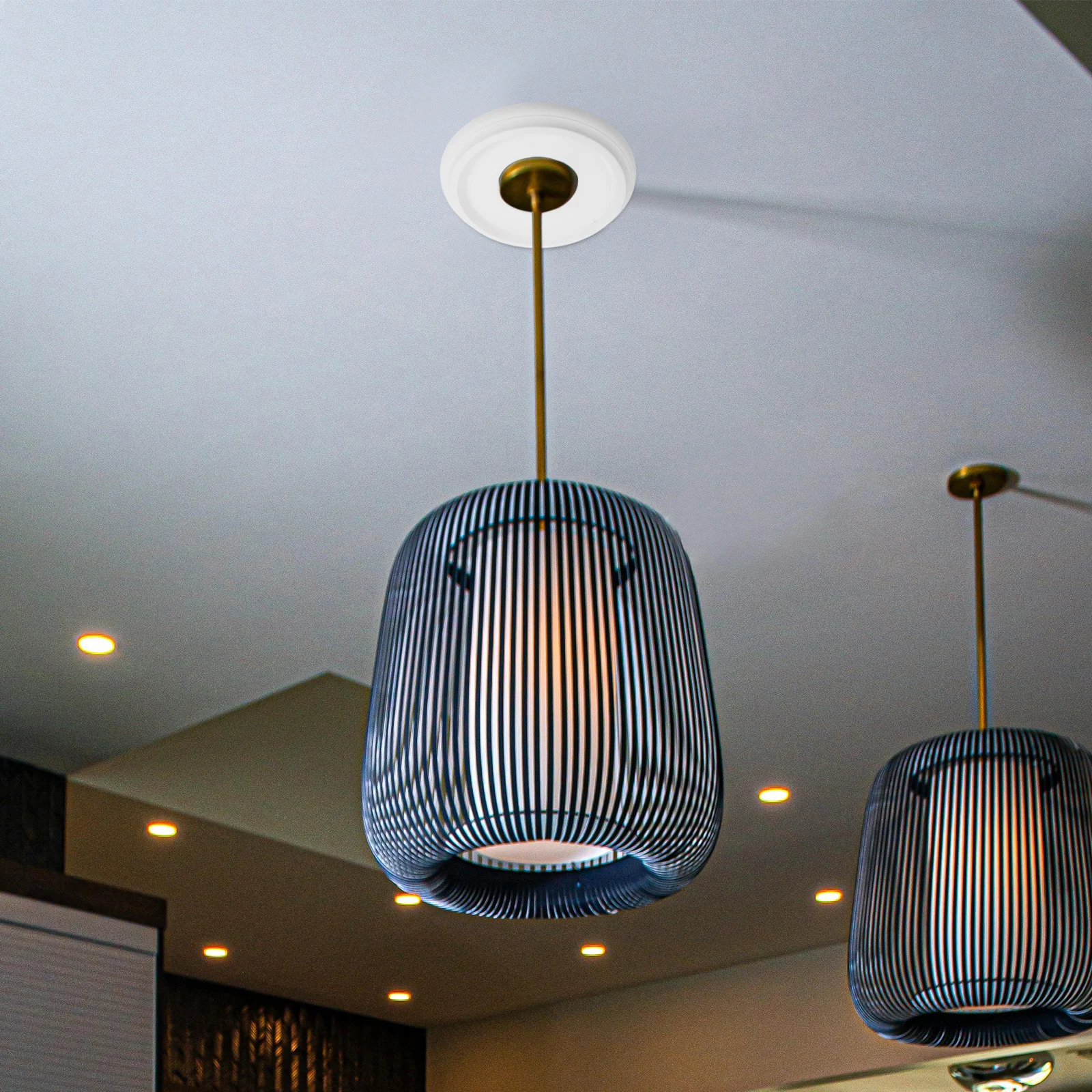 

2pcs Ceiling Medallions For Light Fixture Base for Indoor Decoration 25CM Durable Material Stable Design Ceiling Medallions