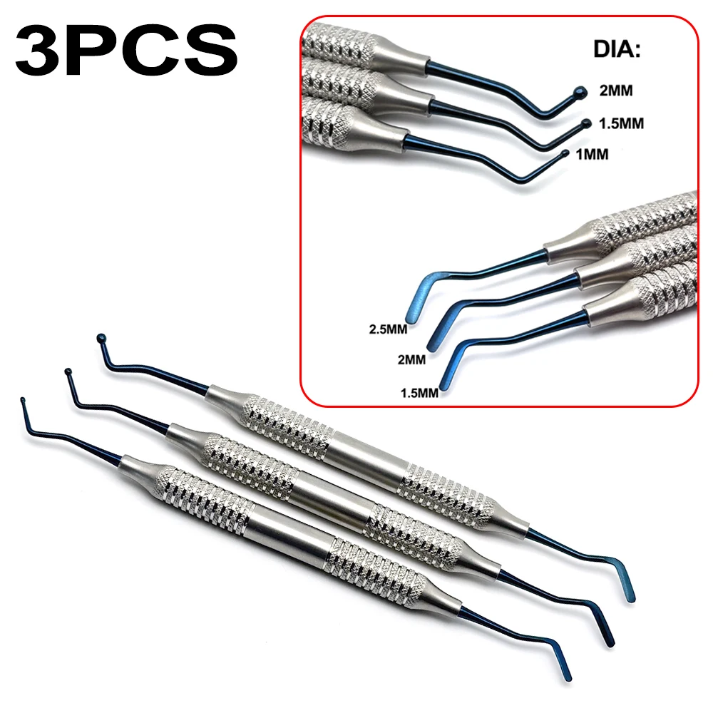 3pcs/set Dental Resin Spatulas Composite Filling Head Resin Filler Set Dentist Repair Instruments Dentist Tools