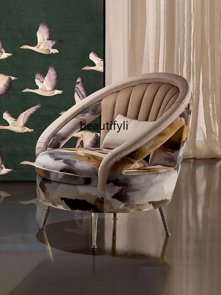 

ss7304 Итальянский минималистичный креативный диван, кресло для приема в гонконгском стиле, минималистичный стул для отдыха виллы B & B