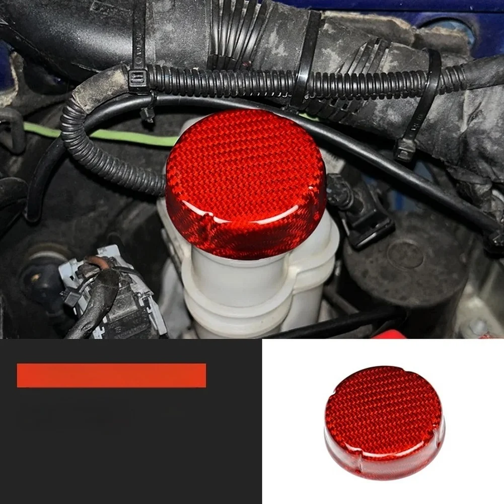 

Крышка бачка для тормозной жидкости из углеродного волокна для Abarth, для Fiat 500, 500C, аксессуары для интерьера