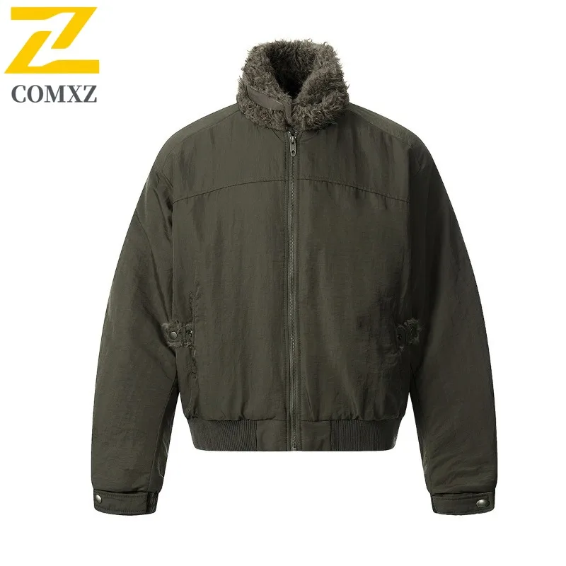 

COMXZ Men's Parker Coat 2025 Stylish High-Quality Feature Street Trip Winter Jacket Snow Hiking Windproof Design Winter Padding