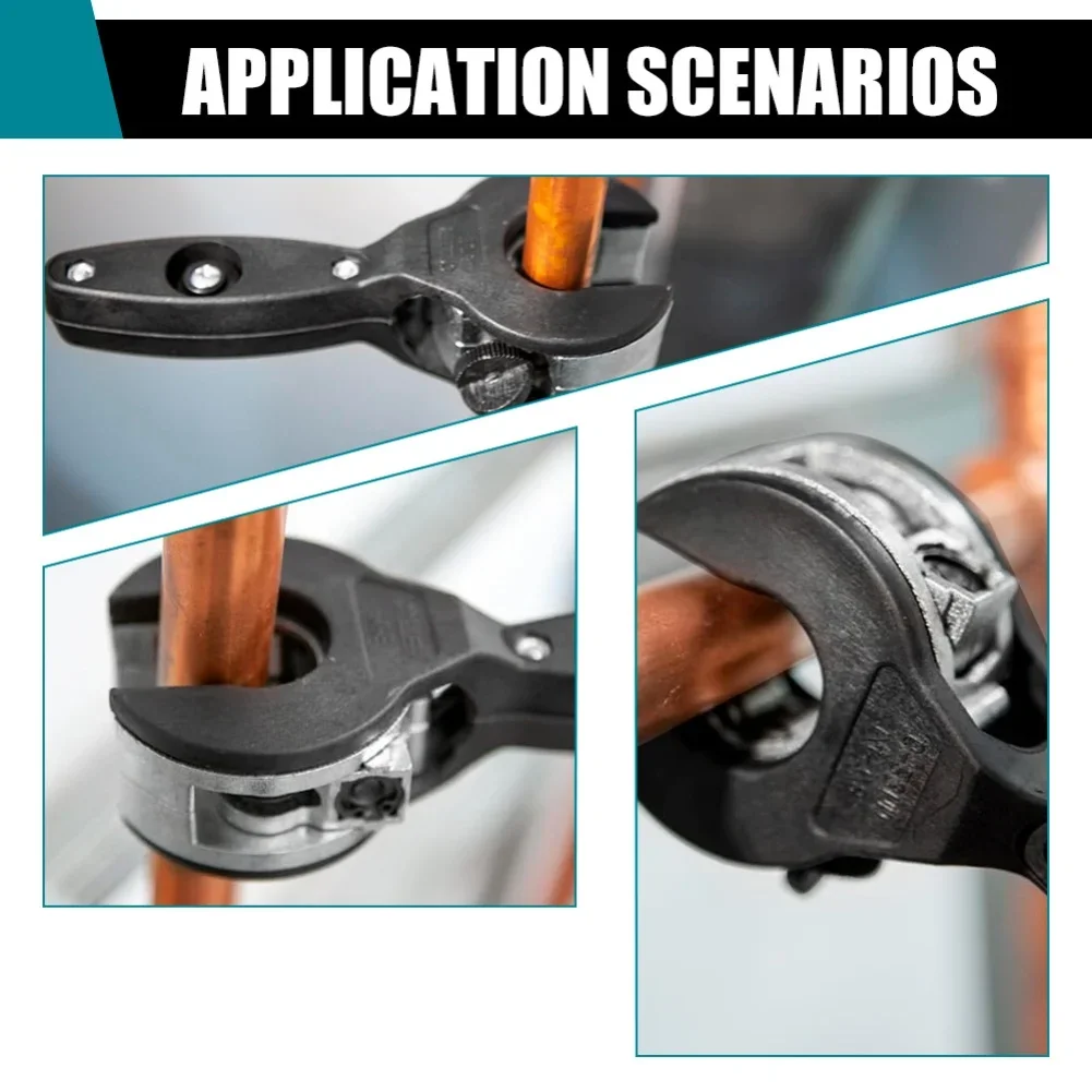 Ratchet Pipe Cutter Set with Comfortable Handle and 360 Degree Rotating Blade for Quick and Accurate Pipe Cutting