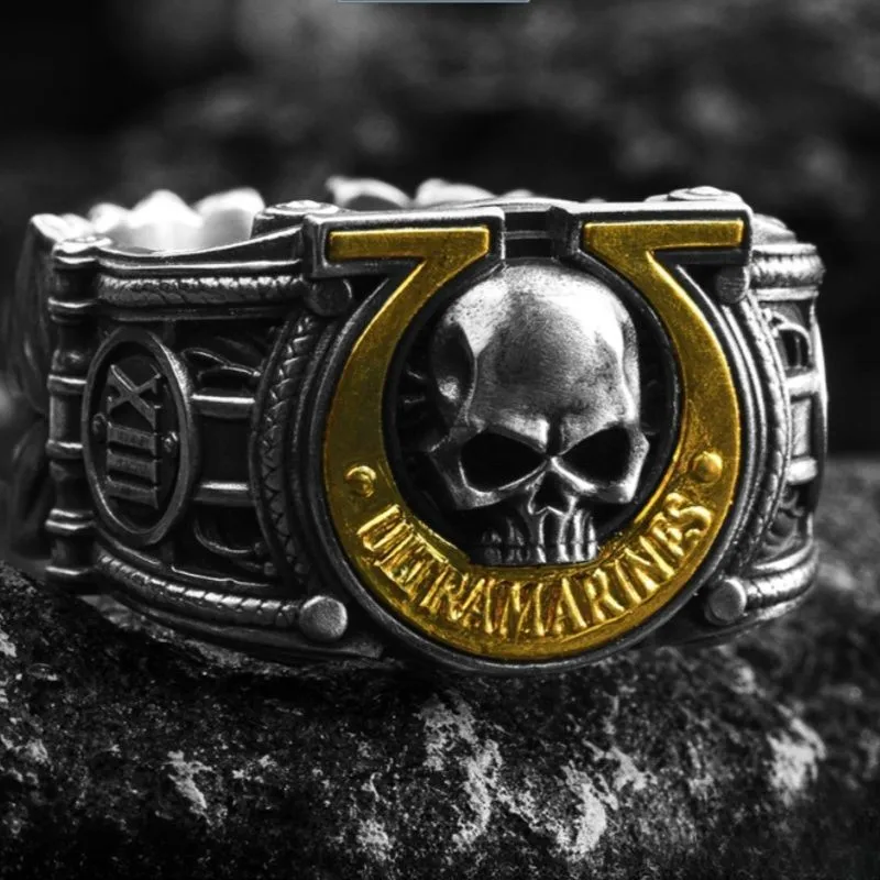 Personalized Skull Adult Ring Adjustable Opening Anime-related Decorative Carving Fashion Accessories