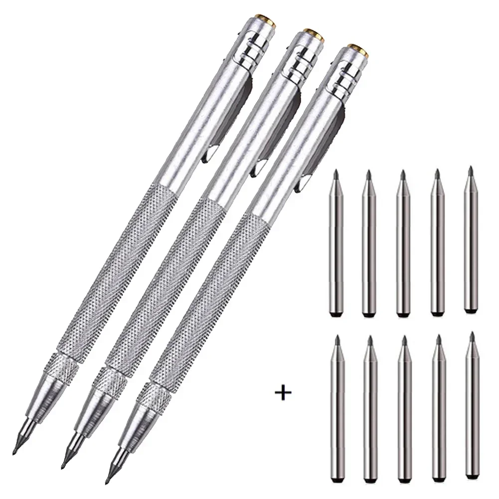 Scriber Pen Aluminium 14cm Tungsten Carbide Tip Glass Engraving Pen Marking Tip Ceramic Metal Sheet Stainless Steel Marking Tool