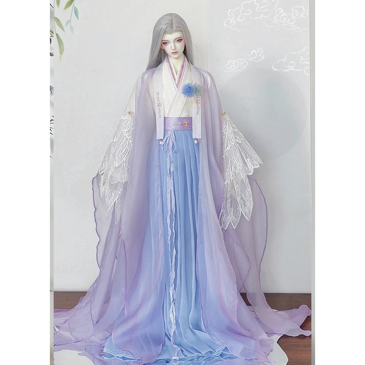 

1/4 Strong Body 1/3 BJD Clothes Ancient Costume Dress Hanfu Robe Fairy Dress Outfit For SD13 ID75 Uncle Doll Accessories A2164