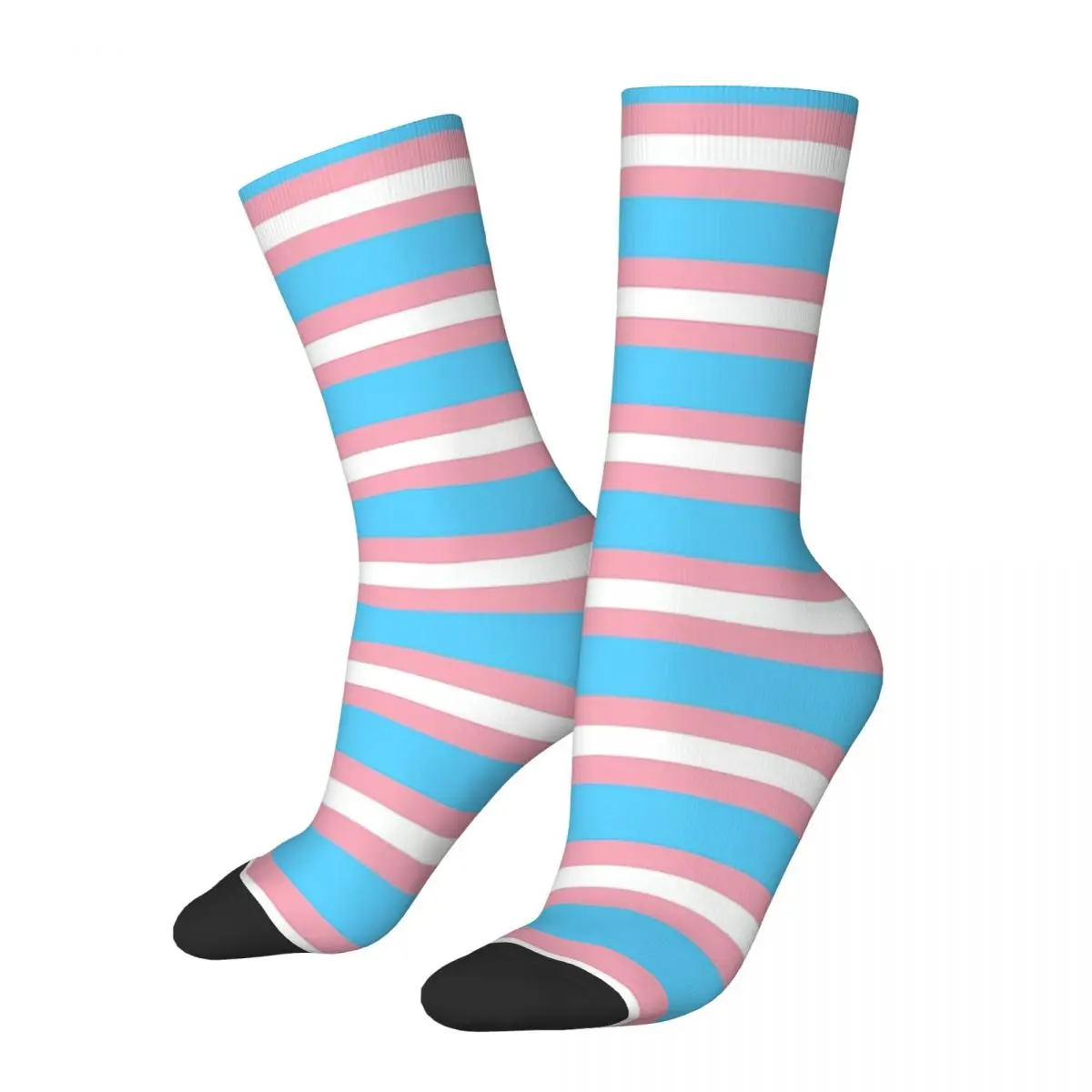 Trans Pride Flag Socks Harajuku Super Soft Stockings All Season Long Socks Accessories for Unisex Gifts