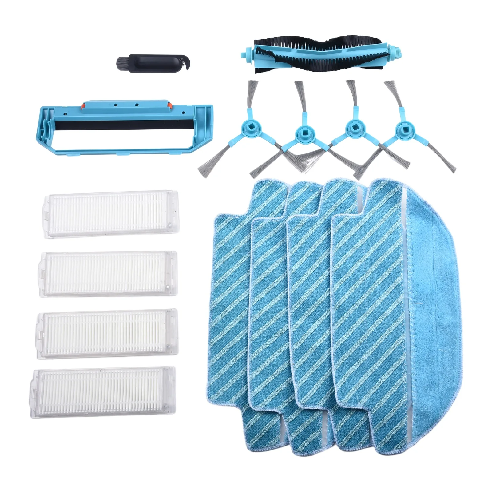 

Комплект: боковая щетка, тряпка, основная щетка, крышка для Cecotec 3290, 3390, 3490, 3590, 3690, 3790, 3890 для пылесоса Ultra Parts Refresh