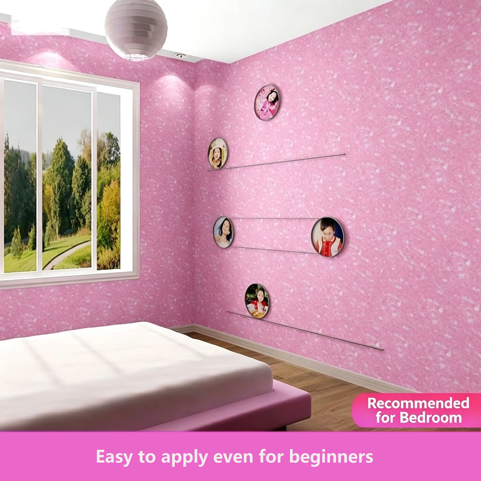 Plant Fiber Wall Coating DIY Wall Finish Odor‑Free Embossed Texture Wall Covering for Bedroom Living Room Old House Renovation