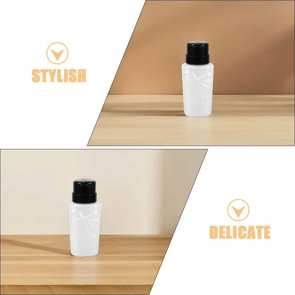 3 bottiglie per rimuovere lo smalto con pompa con serratura, dispenser a pressione ricaricabile, contenitore in plastica a tenuta stagna per manicure da viaggio