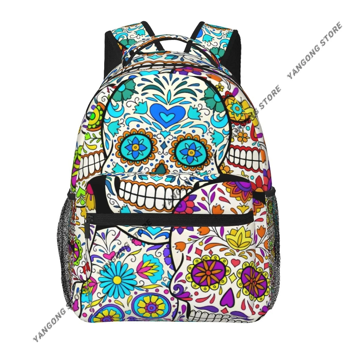 

2024 Unisex Day Of Dead Pattern Female Travel Daypack Laptop Backpack Book Schoolbags Feminina School Casual Women Bag