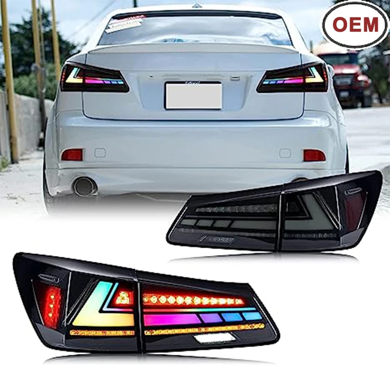 

For Lexus IS250 IS300 IS350 ISF LED Tail Light 2006-2012 With Start-up Animation&Sequential Indicator Rear Lamps Assembly