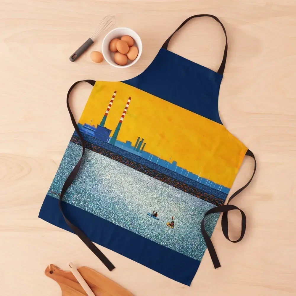 

Poolbeg, Kayakers, Sunlight(Dublin, Ireland) Apron Kitchen For Men For Women Kitchen Barista For Women Apron