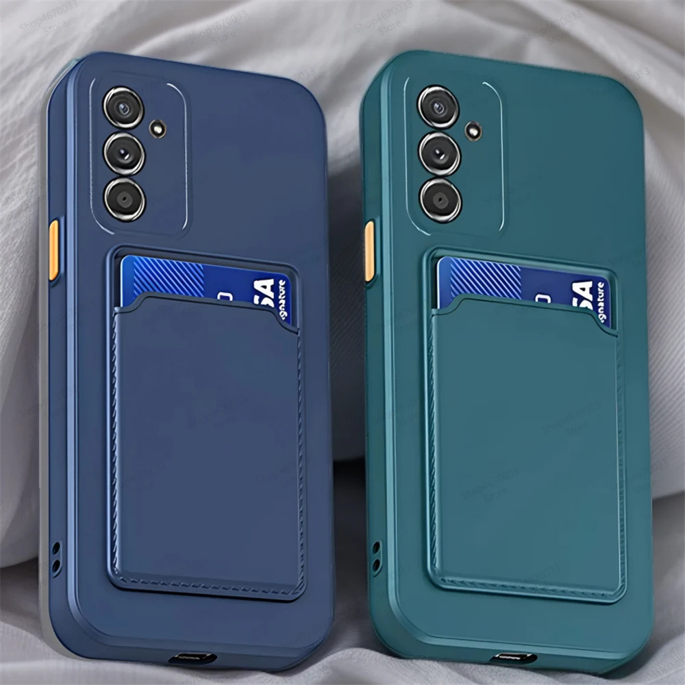 

Card Holder Silicone Phone Case For Samsung Galaxy A55 A35 A54 A34 A25 A15 A54 A16 A26 A36 A56 A05S 4G 5G 5 G Shockproof Funda