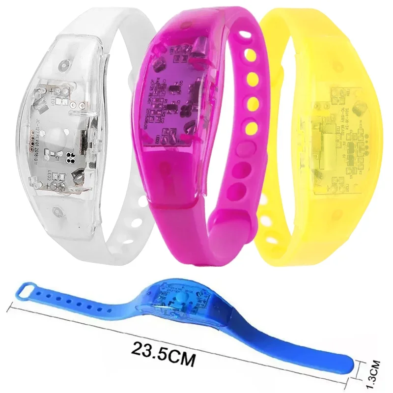 

12pcs Adjustable Led Bracelet Sound Activated Music & Sound Glow Bracelets Flashing Wristbands Bar Concert Nightclub Disco Party
