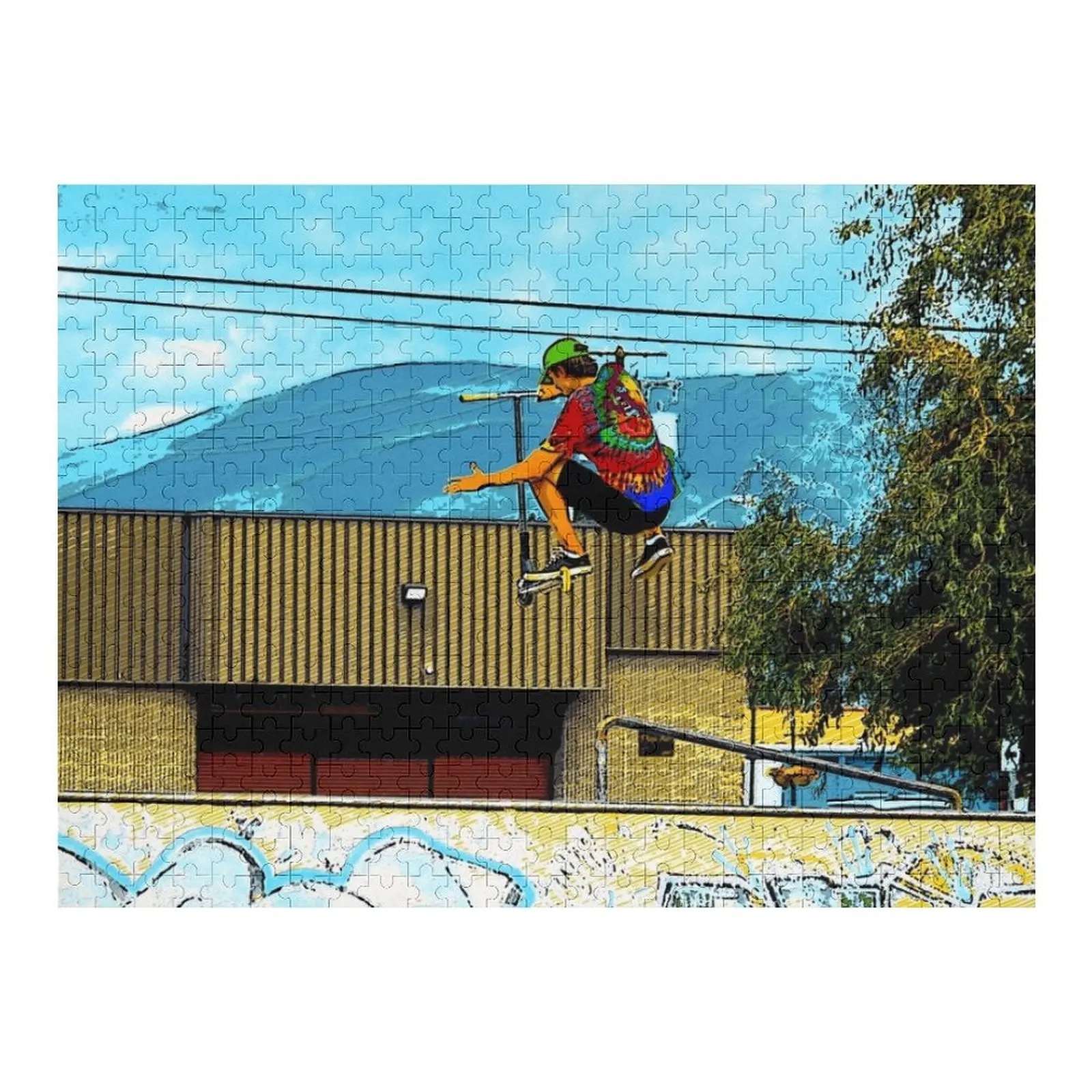 ولد إلى سكوتر - سكوتر بوي بازل قطع وودز للبالغين أعمال فنية مخصصة لقطع الصور المقطوعة #1