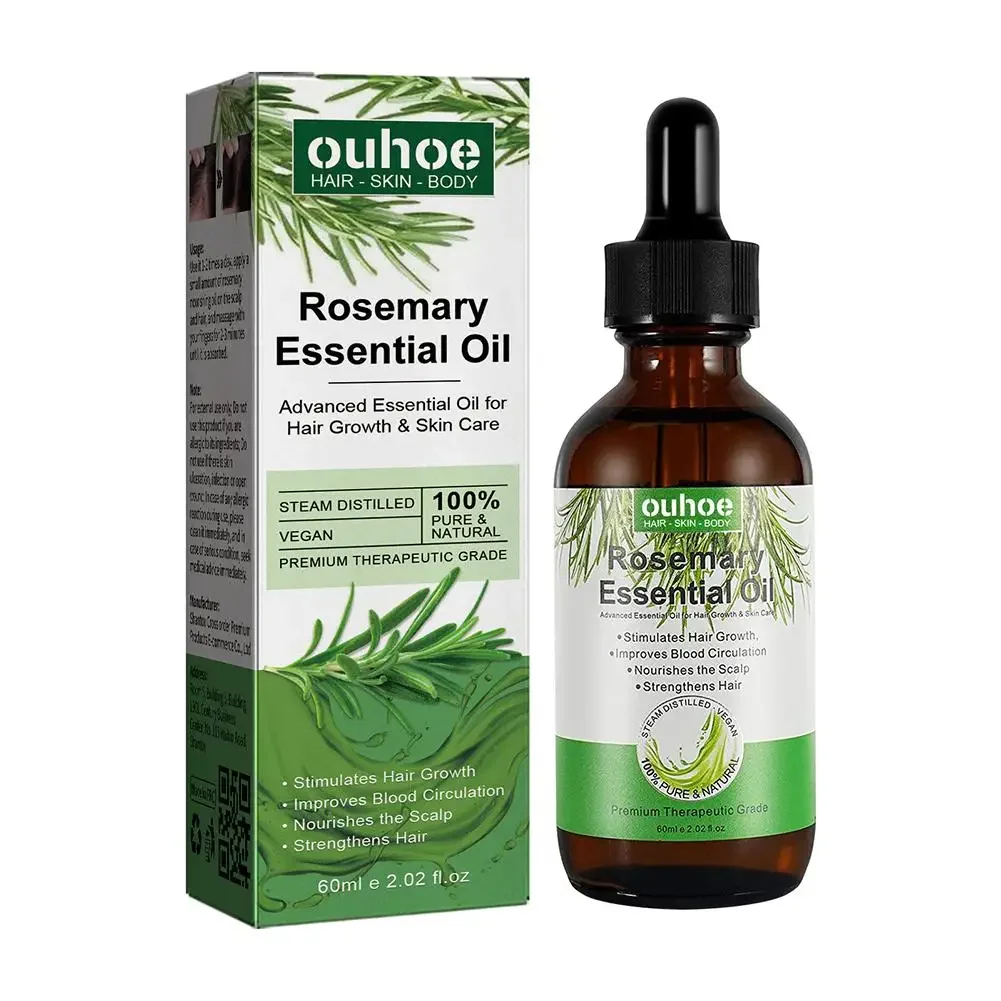 5pcs 60ml Rosemary Essential Oil Pure Natural Hair Essential Oils For Nourish Shiny Hair Healthy Hair Care