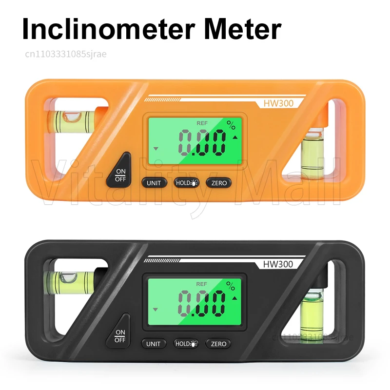 

HW300 цифровой инклинометр магнитный электронный гониометр ЖК-дисплей измеритель угла 90 ° Инструмент для переоборудования уклона транспортира уровня