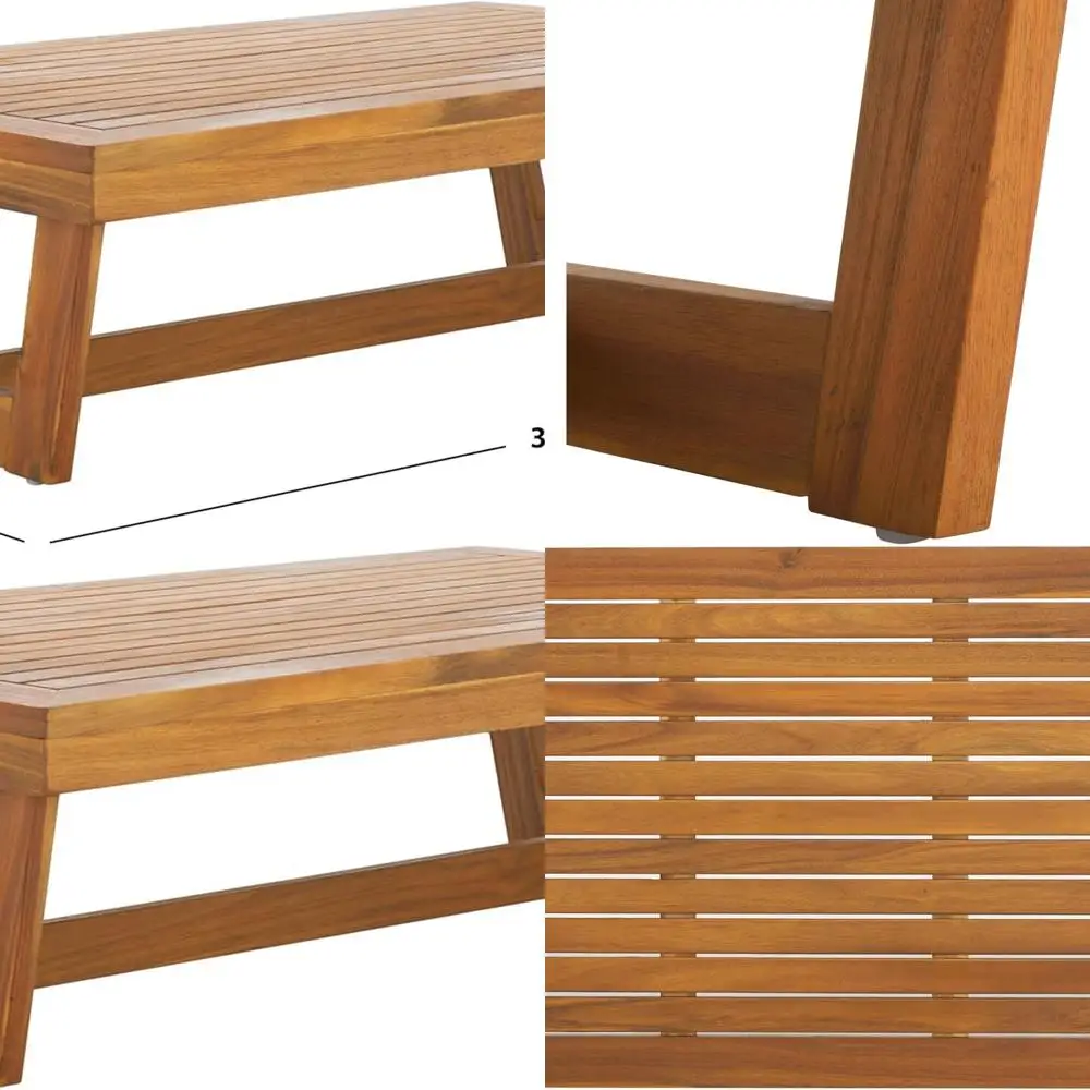 

Natural Brown Solid Wood Slatted Patio Coffee Table Collection - Lynn Style (PAT7330A)