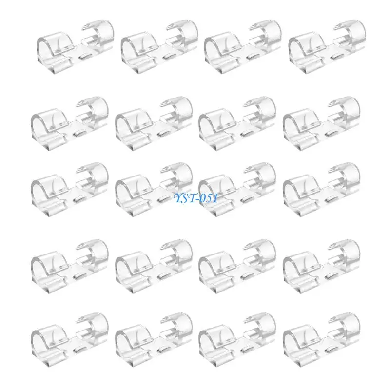 E15A Transparents Cable Clip With Double Hook Line Fixing Organizers For Secure Wire Management And Organization 2