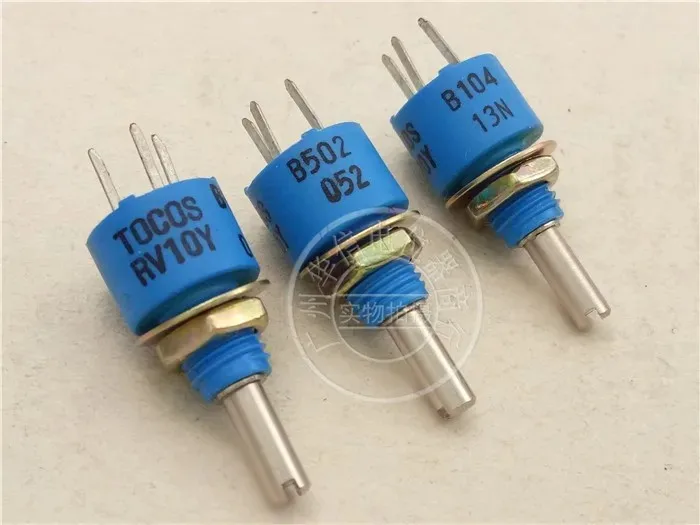 Tocos RV10Y 5k 2k 500 Euro 1k 20K 50K 10K 100K handle 15S potentiometer, blue tip