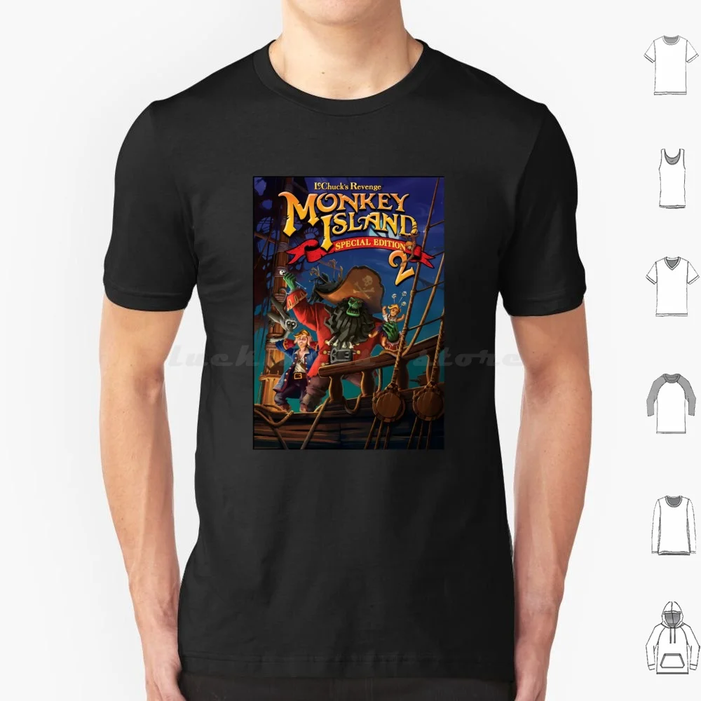 Monkey Island 2 Lechuck's Revenge T Shirt Men Women Kids 6xl Lechuck Island Monkey Island Revenge Monkey Retro Gaming Classic