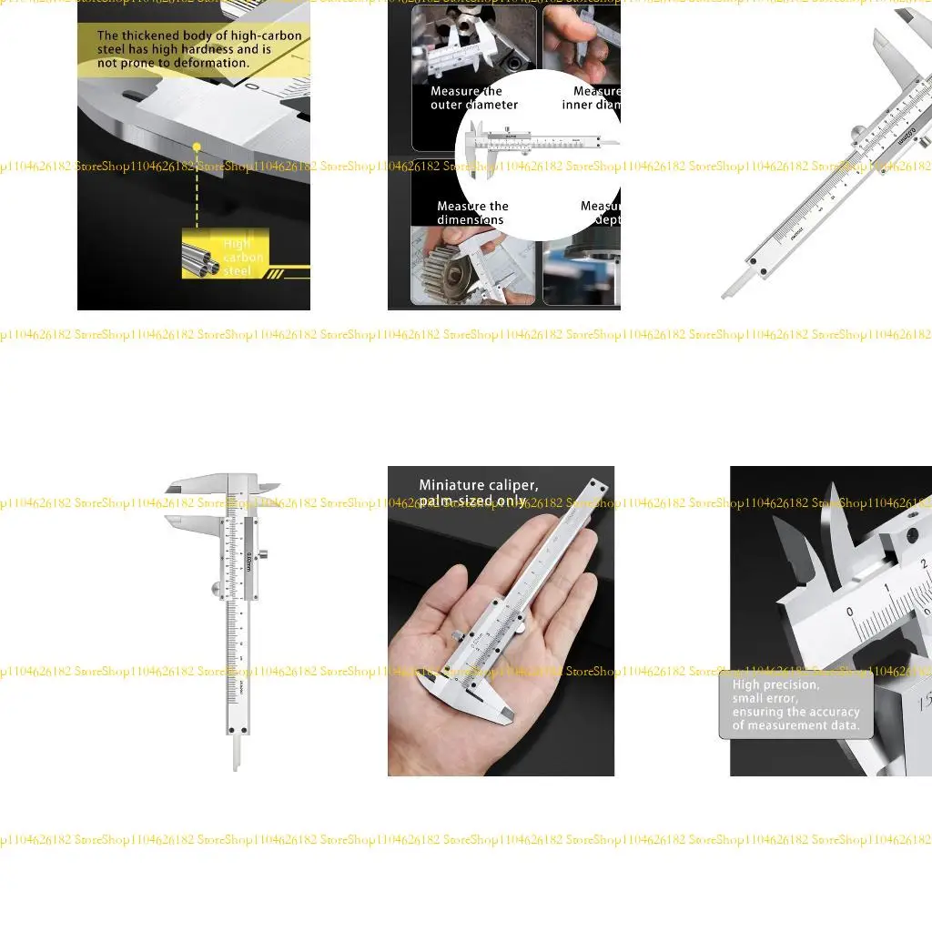 

Q2Q4 Thickness Diameter Measuring Tool Vernier Caliper for Jewelry Coin Gemstones 0-100mm Stainless Steel Caliper Micrometer