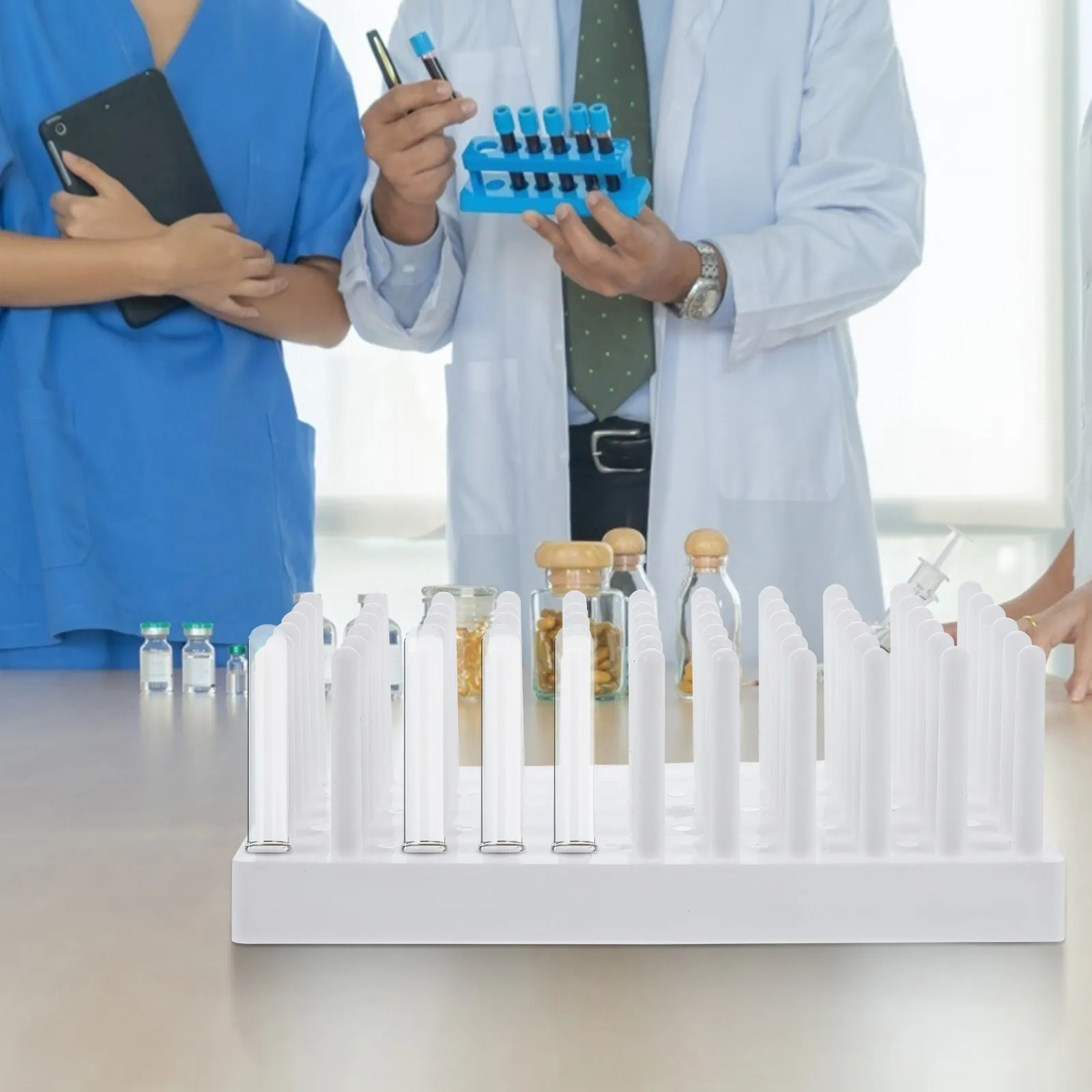 1Pcs Test Tube Drying Rack Plastic Laboratory Tube Holder Strong Tough Versatile Suitable Scientific Research Colleges