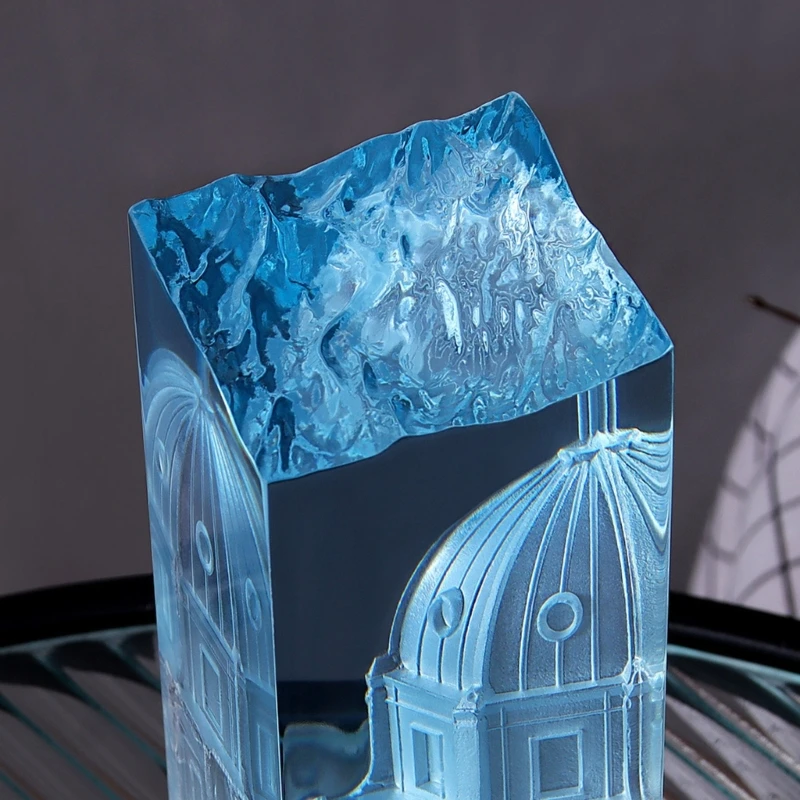 MXME Epoxy Resin Temple Church Ornament Mold Silicone Crafts Mold for Home Decor