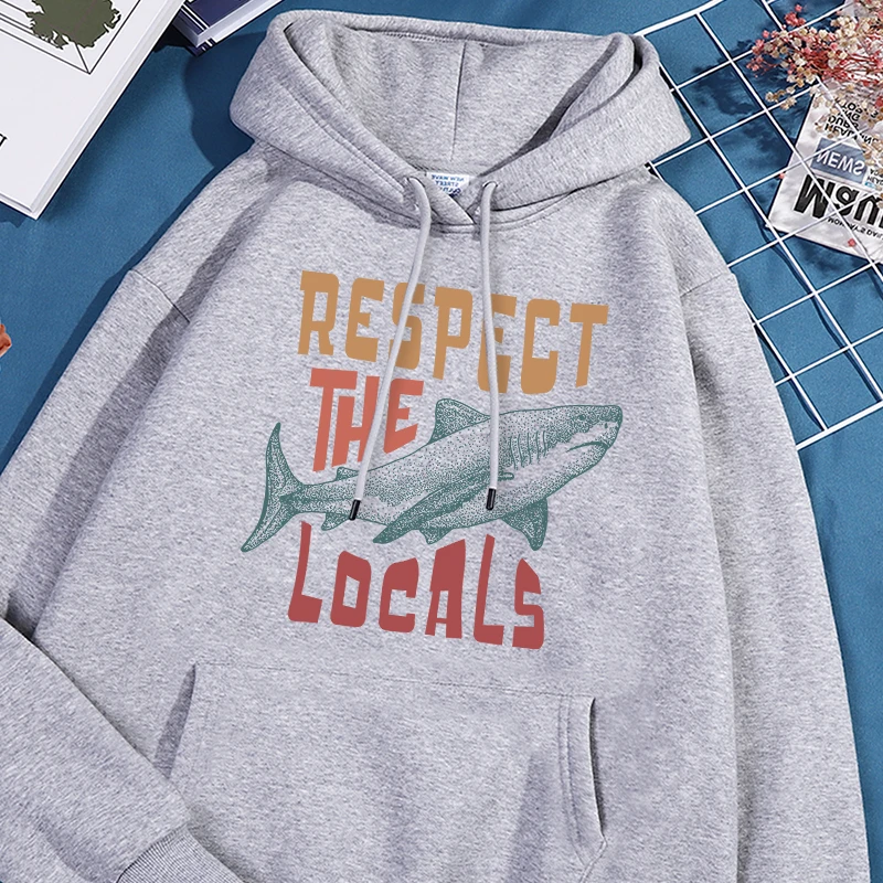 

Respect The Locals Print Male Hoodies Vintage Creativty Sweatshirts Fashion Oversized Fleece Sportwear Classic Simple Clothes