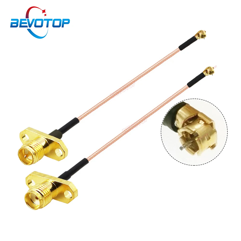 BEVOTOP Mini MS156 Male Plug (DIY ) to SMA Female Flange Panel Mount RF RG178 Cable for LTE Modem Antenna Extension Jumper