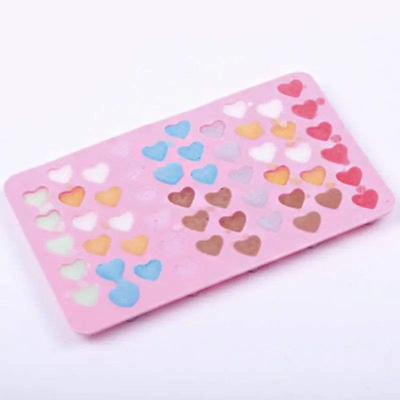 Molde de silicona antiadherente para Chocolate, 55 rejillas, pequeño corazón de amor, moldes para velas Diy, pequeño corazón, Mousse, pastel, grado