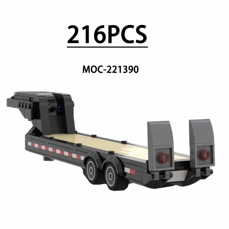 

MOC-221390 Строительные блоки Сверхмощный спасательный прицеп с гусиной шеей, модульный грузовик, 216 шт., детский подарок на день рождения, игрушки