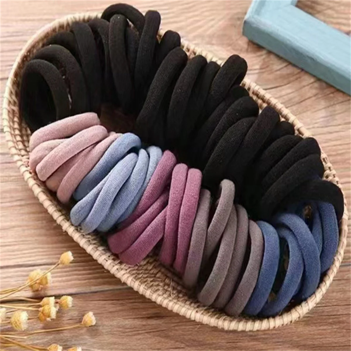 100pcs thick hair rope, high elastic hair ring, ladies hair accessories