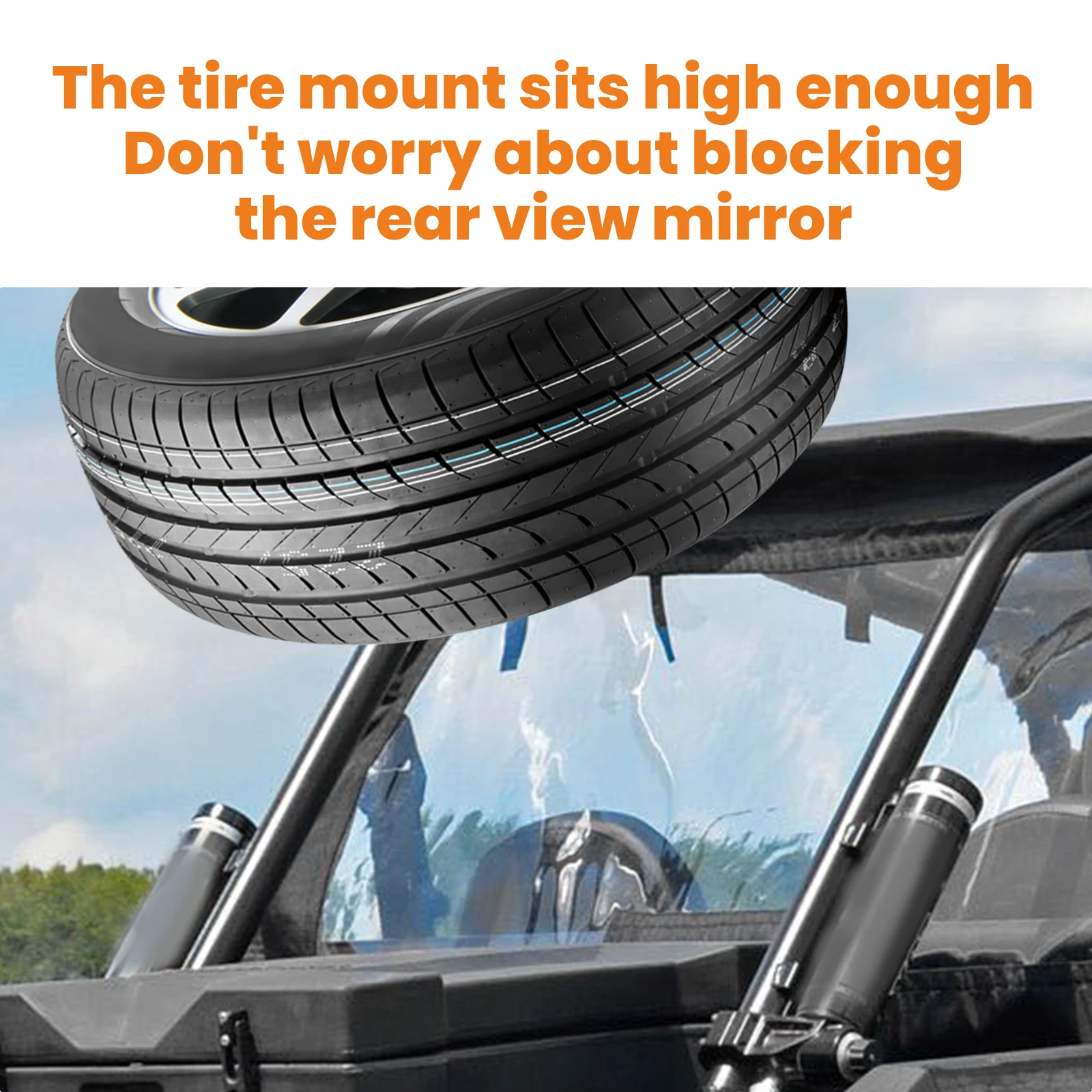 Spare Tire Carrier Mount Mounting Rack Fit for Polaris RZR XP 1000 Turbo 14-2022