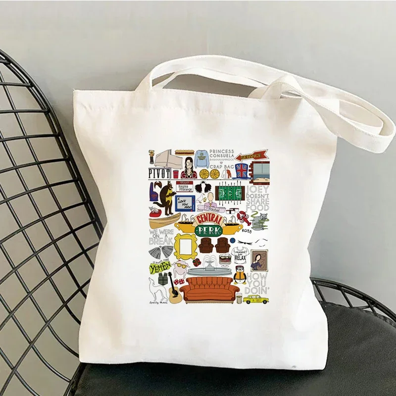 Friends Tv Show Shopping Bag Bolsa Shopping Recycle Bag Eco Bag Reciclaje Ecobag Bolsas Reutilizables Net Sac Toile