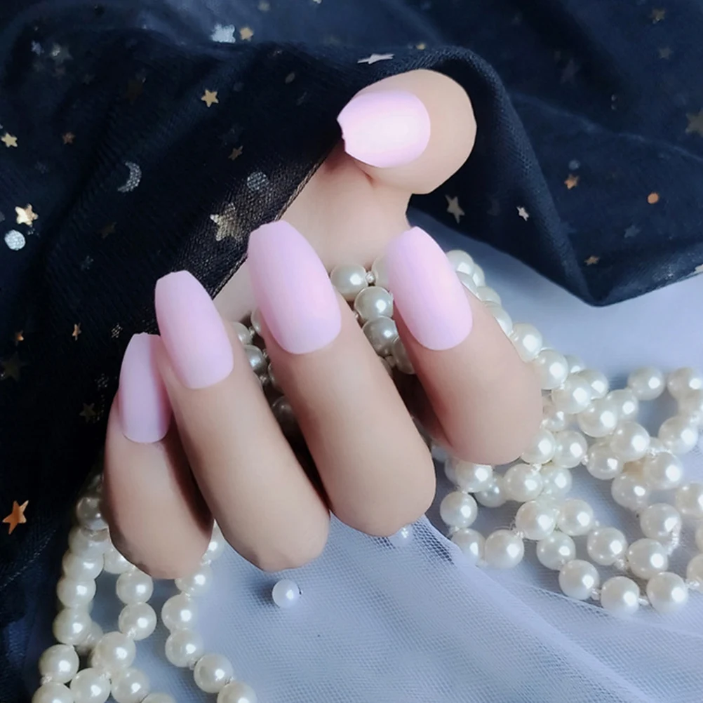 

96Pcs Matte Fake Nail Pieces Easy Apply DIY Manicure Supplies for Parties Wedding Birthday Stylish Nail Art Tool