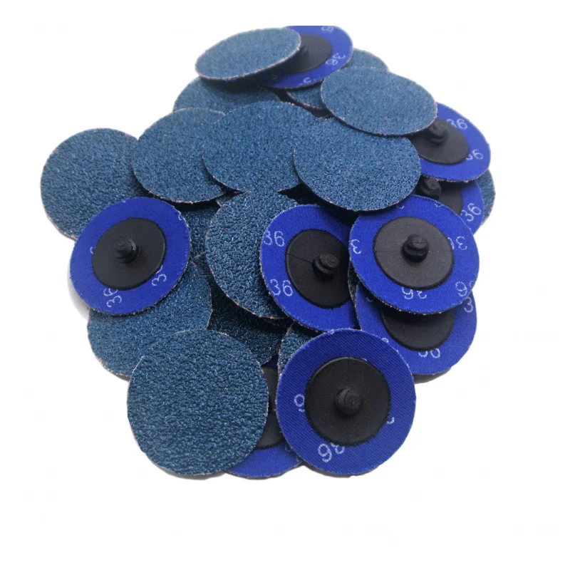 50PCS Set 2000pcs Carton 2 inch 36 Grit Zirconia Roll Lock Die Grinder Sanding Grinding Disc Quick Change